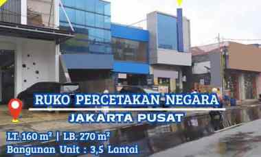dijual ruko gudang kantor jl percetakan negara