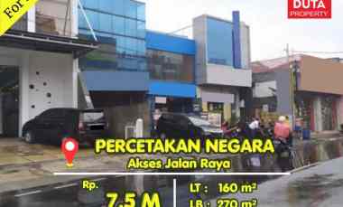 dijual ruko gudang kantor jl percetakan negara