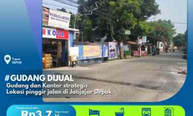dijual ruko gudang kantor jl raya jatijajar tapos depok
