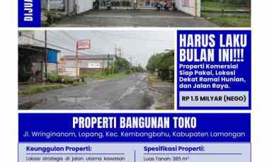 dijual ruko gudang kantor jl raya kembangbahu