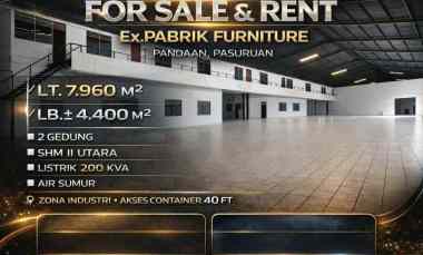 Jual atau Sewa Ex Pabrik Mebel di Area Daerah Pandaan Pasuruan