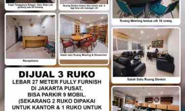 Dijual Ruko Strategis di Kramat Raya Jakarta Pusat. 3 Unit Gandeng