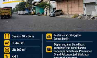 3 M an Gudang Margomulyo Bebas Banjir Bisa Dibuat Container Truk