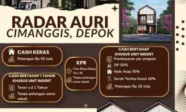 Dijual Rumah 2 Lantai di Radar Auri, Cimanggis, Depok