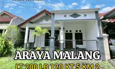 Rumah Dijual Araya Malang Pondok Blimbing Indah dekat Masjid Ramadhan
