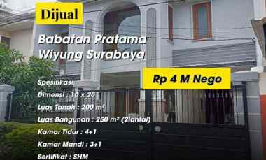 dijual rumah babatan pratama wiyung surabaya