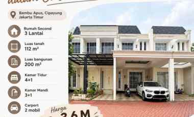dijual rumah bambu apus