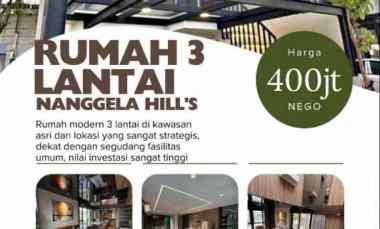 dijual rumah baru 3 lantai di dekat jl raya bomang