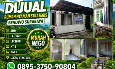 dijual rumah benowo surabaya