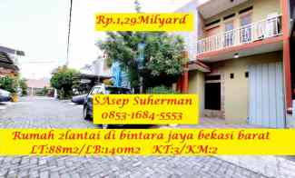 Dijual Murah Rumah 2 lantai di Bintara Jaya Bekasi Barat Strategis Beba