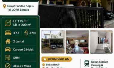 Jual Rumah Second di Cluster Bintara Jaya Bekasi Barat dekat Tol Jorr