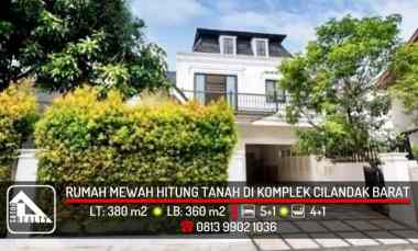Rumah Mewah Hitung Tanah dalam Komplek di Cilandak Barat