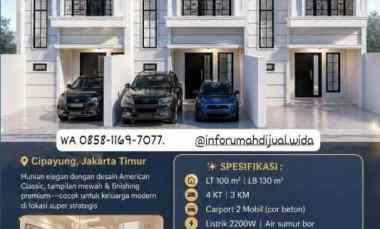 Rumah Mewah 2 lantai American Classic di Cipayung Jakarta Timur