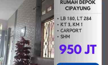 dijual rumah cipayung depok