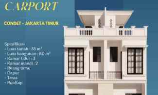 Rumah Murah 2 lantai Rooftop Model Classic Condet Jakarta Timur