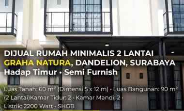 Dijual Rumah Minimalis Graha Natura Surabaya Barat Hadap Timur