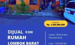 Rumah Lombok Barat Type 150/285 m2 di BTN Graha Permata Kota R308