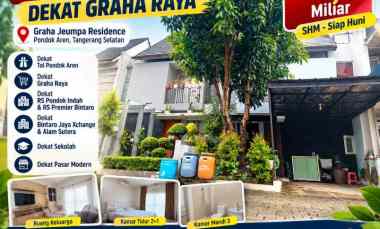 Rumah Dijual Pondok Kacang Barat dekat Graha Raya LT 81 LB 100