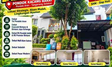 Rumah dekat Emerald Bintaro 2 Lantai SHM LT 81 LB 100 M