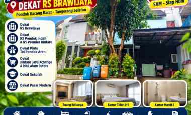 Rumah Strategis Pondok Aren dekat RS Brawijaya 2 Lantai SHM
