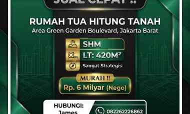 dijual rumah green garden boulevard