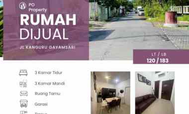 Rumah Tengah Kota Gayamsari dekat Pintu Tol Serta Bebas Banjir