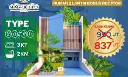 Dijual Rumah Termurah 2 Lantai Minimalis Plus Rooftop di Dago Bandung