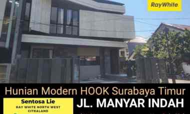 Rumah Baru Hook Manyar Indah Surabaya Timur dekat Manyar Rejo, MERR