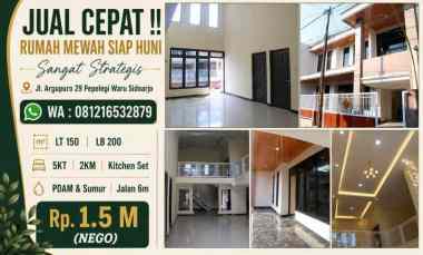 dijual rumah jl argopuro no 29 pepelegi