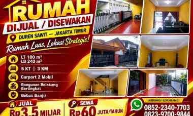 dijual rumah jl bangun jaya timur blok