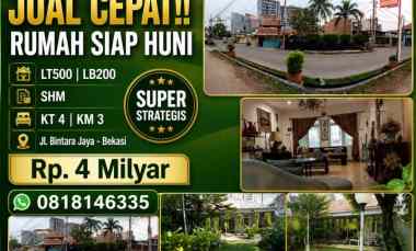 dijual rumah jl bintara jaya bekasi