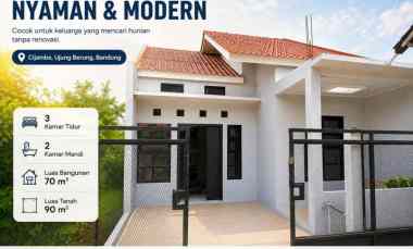 Jual Rumah Type 70/90 Cijambe Ujung Berung 3 Kamar, 2 Kamar Mandi