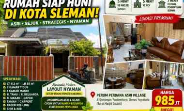 Rumah Siap Huni Full Furnish dalam Perum Perdana Asri Village Sleman