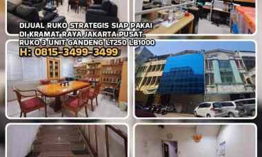 dijual rumah jl kramat raya senen