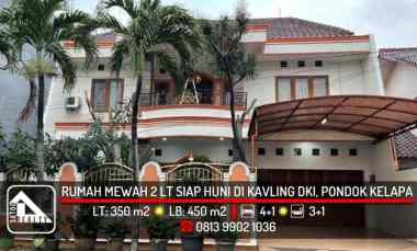 Rumah Mewah di Komplek Kavling DKI Pondok Kelapa, Duren Sawit