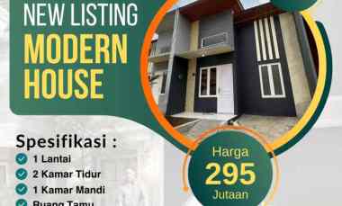 Rumah Modern Minimalis 1 Lantai dekat Kampus Wisnuwardhana