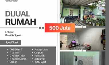 dijual rumah komplek bumi adipura