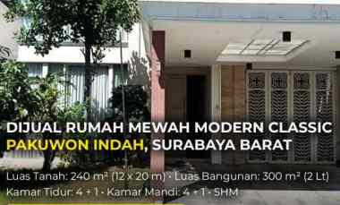 Dijual Rumah Mewah La Riz Wood Pakuwon Indah Surabaya Barat