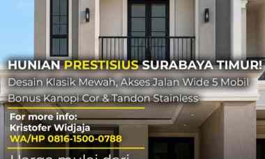 Dijual Rumah Baru Manyar Kertoadi Surabaya Timur Row Jalan Lebar SHM