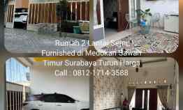 Rumah Dijual Medokan Sawah Timur Surabaya 2 Lantai Semi Furnished
