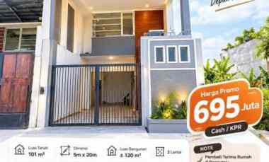 Dijual Rumah Minimalis Siap Huni 2 Lantai 600 Jutaaan