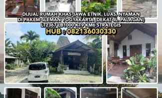 Dijual Rumah Khas Jawa Etnik, Luas, Nyaman di Pakem Sleman Yogyakarta