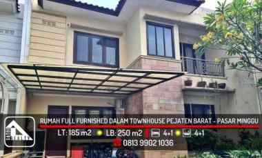 Rumah Townhouse Full Furnished Termurah di Pejaten Barat, Pasar Minggu