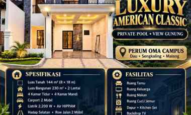 Rumah Baru Luxury American Classic Private Pool View Gunung