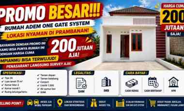 Harga Masih Murah Rumah Nyaman di Prambanan Siap Bangun Nihhh