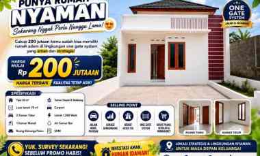 Hunian Nyaman One Gate System, Siap Bikin Betah Seumur Hidup
