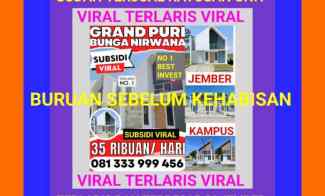 Rumah Dijual di Perumahan Grand Puri Bunga Nirwana Kel. Karangrejo, Kec. Sumbersari, Kab. Jember, Jawa Timur 68124