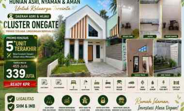Promo 5 Unit Terakhir Rumah Modern Mulai Rp339 juta Siap KPR