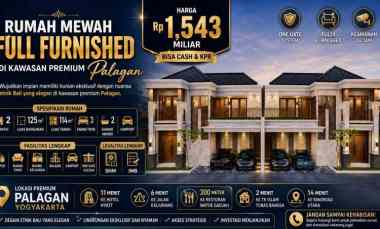 Rumah Mewah Full Furnished di Palagan, Tinggal Bawa Koper