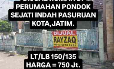 dijual rumah perumahan pondok sejati